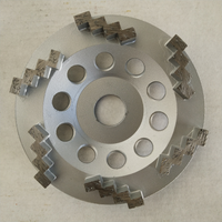 Concrete Floor Grinding Tools 5" Diamond Grinding Cup Zed Wheel with Zigzag Segment